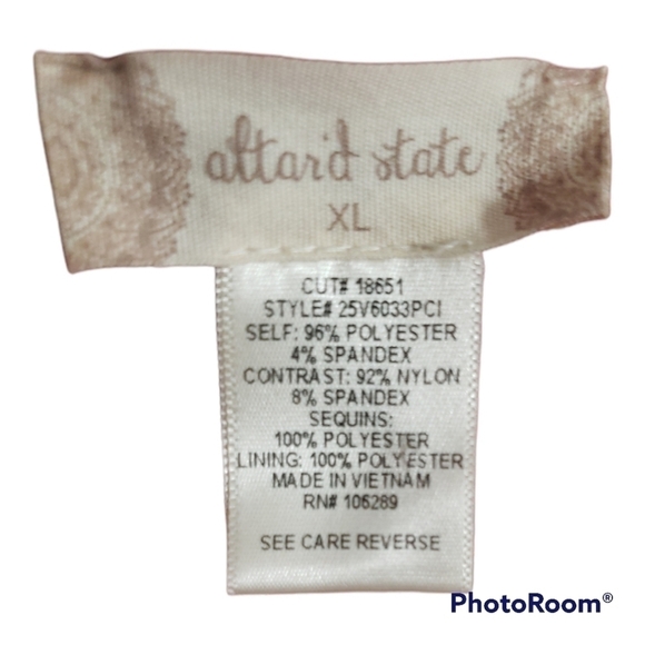 NWT Altar'd State Red Sequins Lace Tired Dress Size XL - Picture 2 of 6